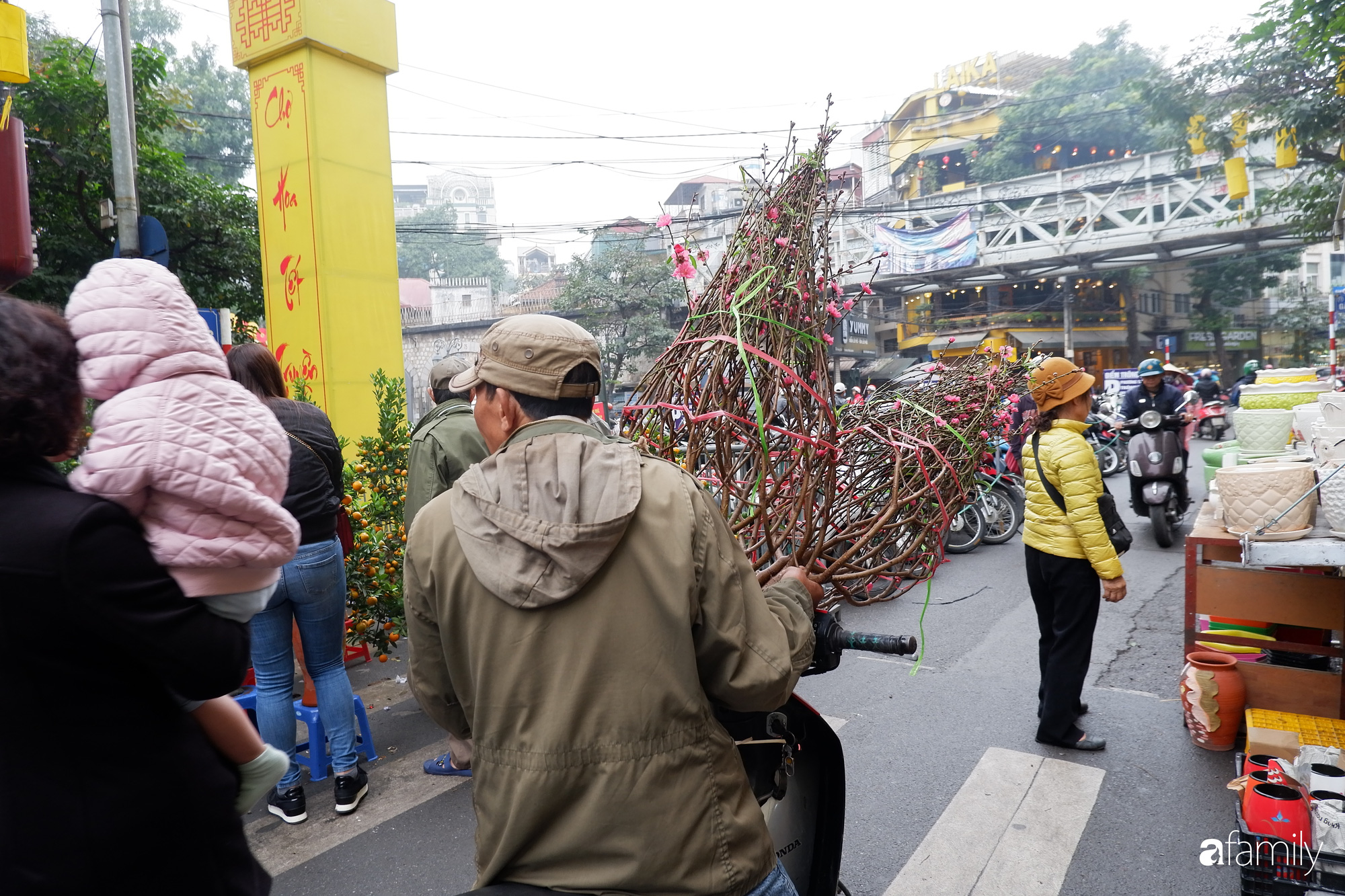 Nhộn nhịp chợ hoa phố cổ Hàng Lược, mỗi năm chỉ họp mua bán một dịp duy nhất ngày cuối năm - Ảnh 14.