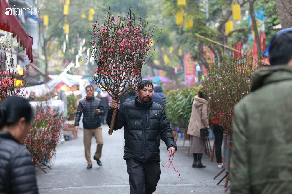 Nét xuân nơi phố cổ Hà Nội: Người dân đội mưa rét dạo chơi mua sắm tại chợ hoa Hàng Lược - Ảnh 8.