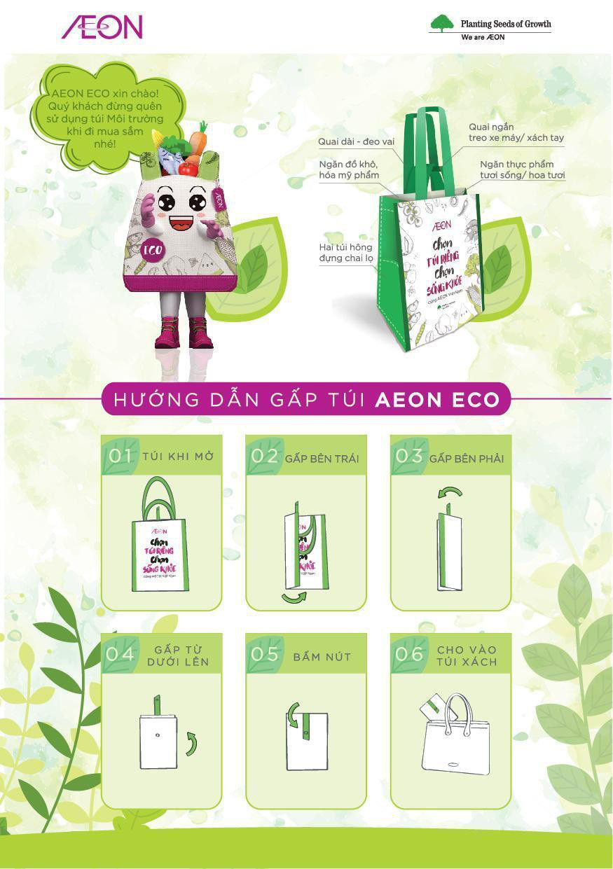 Túi AEON ECO thế hệ mới - thêm giải pháp giảm rác thải nhựa - Ảnh 3. Túi AEON ECO thế hệ mới - thêm giải pháp giảm rác thải nhựa - Ảnh 3.