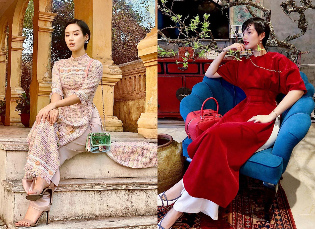 Style diện áo dài của sao Việt năm ngoái – năm nay: Người thay đổi in ít, người diện màu y chang năm cũ - Ảnh 3.