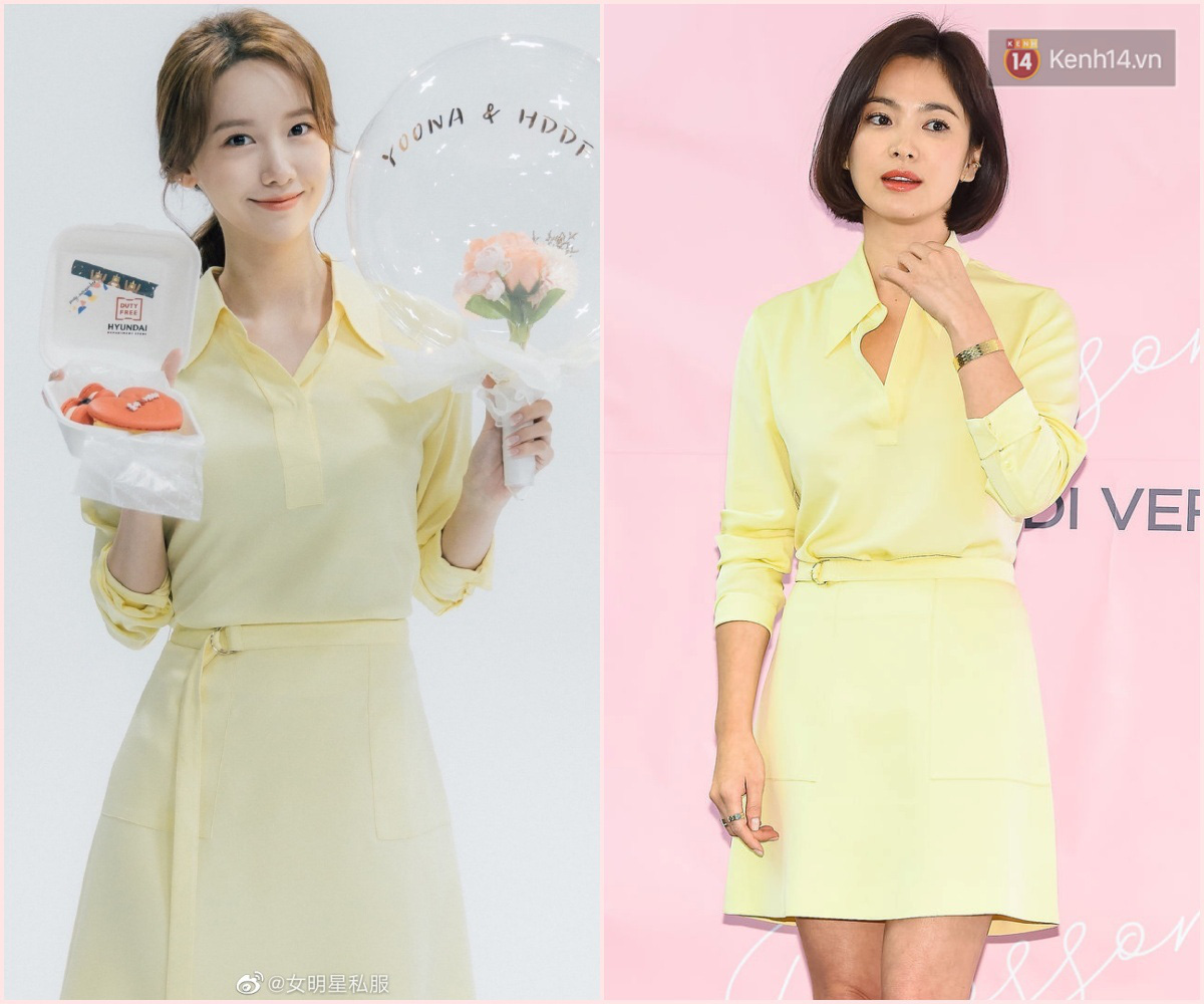 Chung 1 chiếc váy: Song Hye Kyo bạo gan cắt ngắn cho trẻ trung, Yoona lại ghi điểm ngọt ngào tuyệt đối - Ảnh 7. Chung 1 chiếc váy: Song Hye Kyo bạo gan cắt ngắn cho trẻ trung, Yoona lại ghi điểm ngọt ngào tuyệt đối - Ảnh 7.