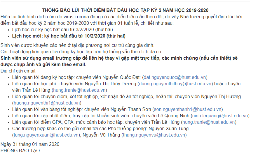 Đề phòng virus Corona lây lan diện rộng, trường Đại học ở Hà Nội cho sinh viên nghỉ học 1 tuần để tránh dịch - Ảnh 3.