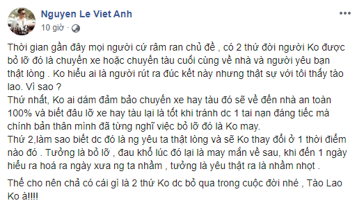 Ồn ào với vợ cũ vừa qua, Việt Anh lại gây tranh cãi khi nhận xét câu nói kinh điển: &quot;Có hai điều không thể bỏ lỡ trong cuộc sống&quot; là thứ... tào lao - Ảnh 2.