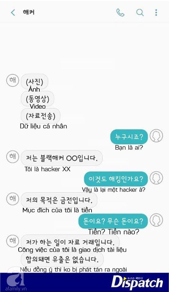HOT: Dispatch công bố hàng loạt ngôi sao hạng A trong Kbiz bị hacker tống tiền, riêng tài tử &quot;Hoàng hậu Ki&quot; Joo Jin Mo đã lộ loạt tin nhắn riêng tư - Ảnh 3.