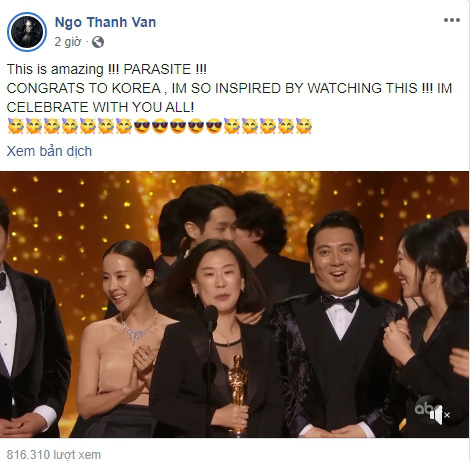Tăng Thanh Hà, Ngô Thanh Vân cùng hàng loạt sao Việt vỡ òa với 4 chiến thắng của &quot;Ký sinh trùng&quot; tại Oscar 2020 - Ảnh 7.