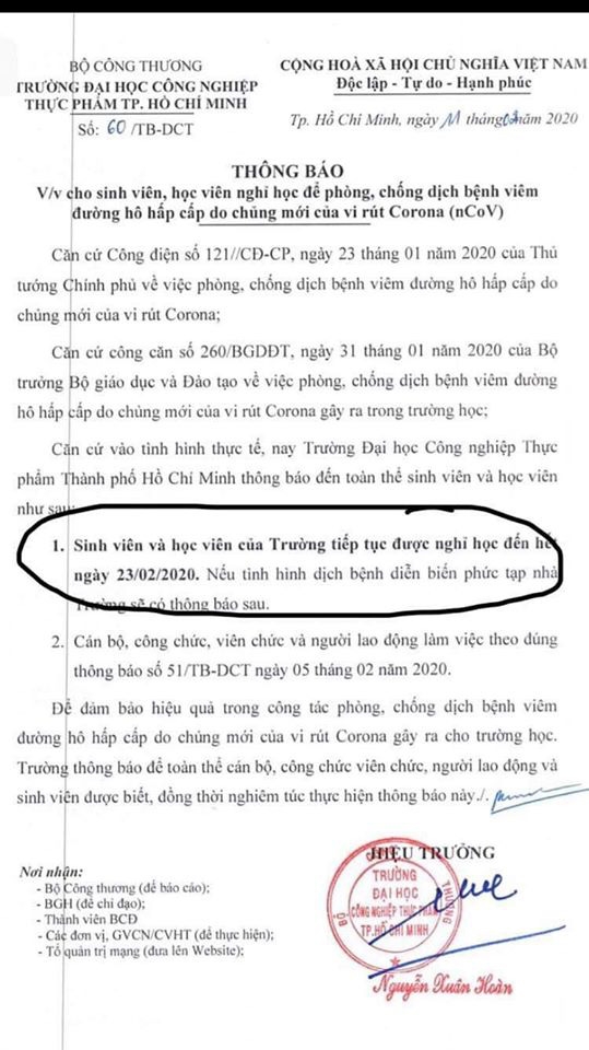 MỚI: Danh sách 3 trường đại học quyết định cho sinh viên nghỉ học đợt 3 để tránh virus Corona - Ảnh 3.