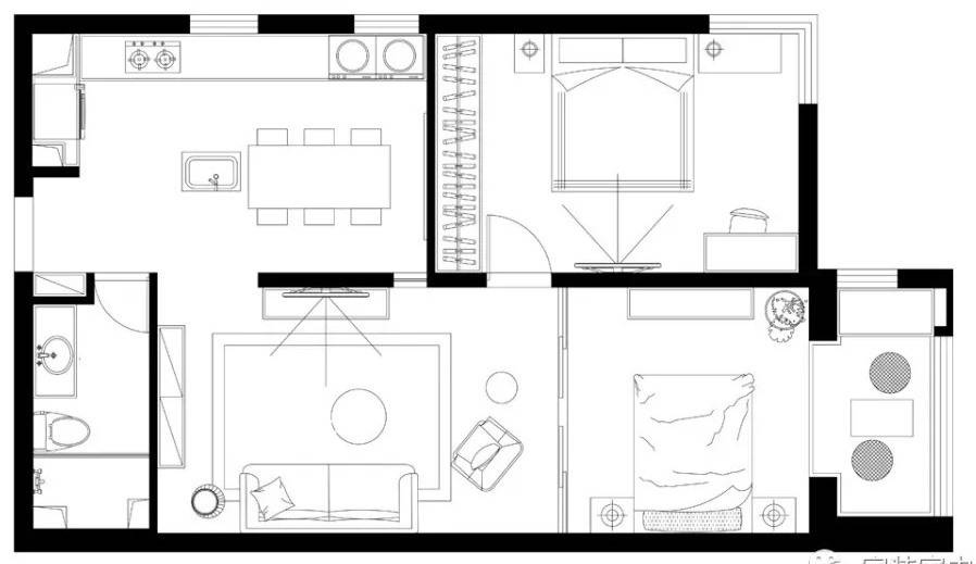 Cải tạo căn ký túc xá cũ rộng 80m2 thành không gian sống thoải mái cho gia đình trẻ - Ảnh 2.