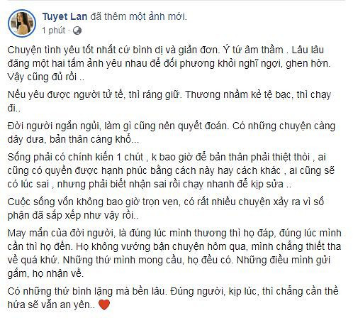 Người mẫu Tuyết Lan ẩn ý chồng cũ Việt kiều là &quot;kẻ tệ bạc&quot; sau khi ly hôn? - Ảnh 2.