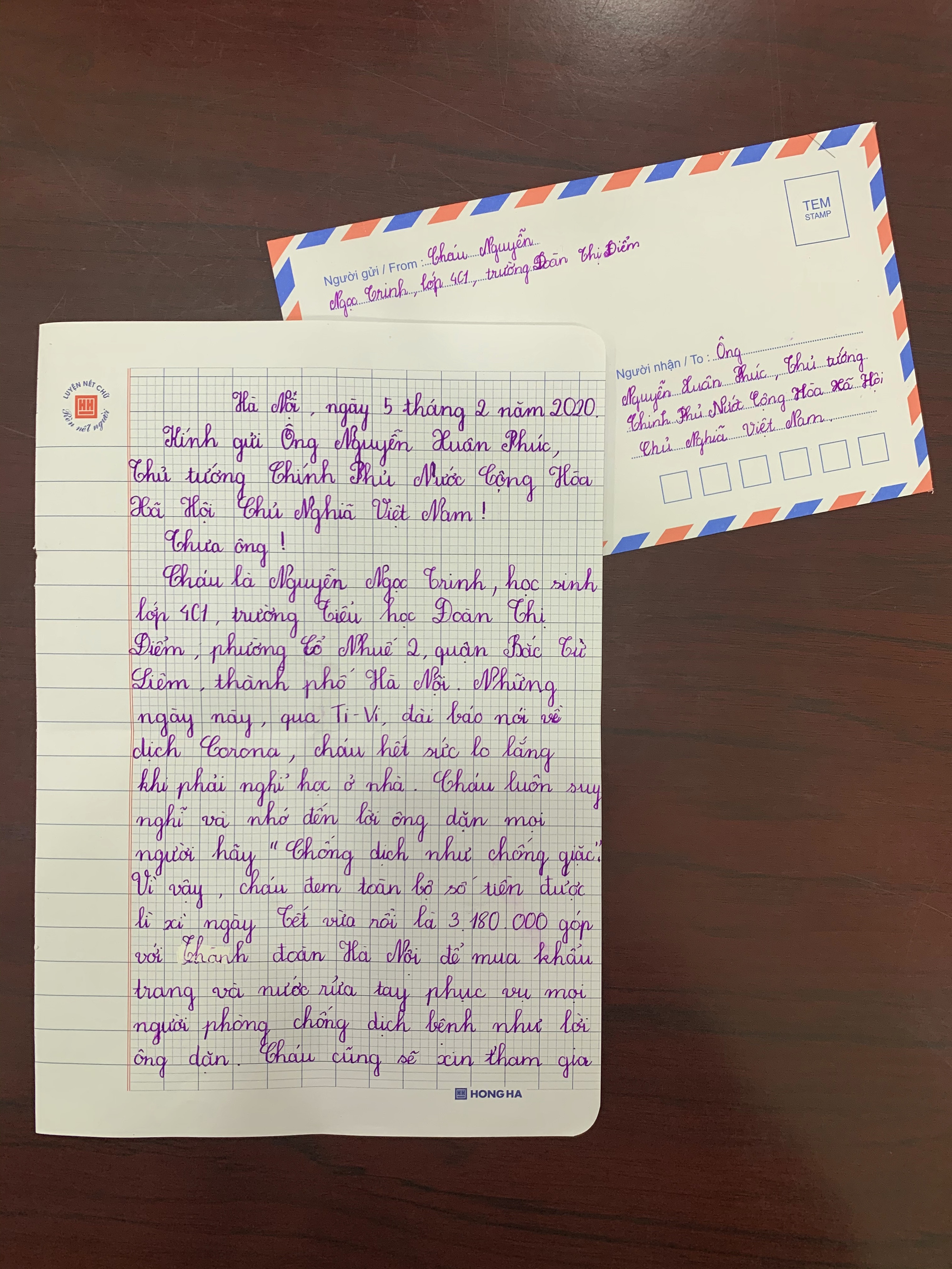 Được nghỉ học ở nhà nhưng rất lo lắng về dịch corona, một học sinh ở Hà Nội viết tâm thư gửi Thủ tướng Nguyễn Xuân Phúc - Ảnh 1.