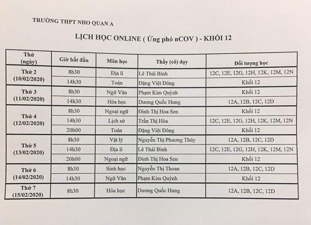 Học sinh được nghỉ ở nhà phòng virus nCoV, hàng loạt trường lên thời khóa biểu học online - Ảnh 1.