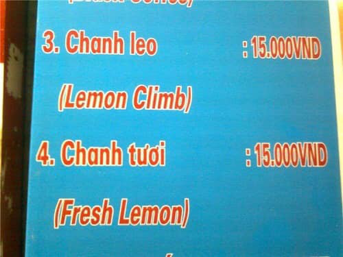 Cười đau bụng với menu tiếng Anh bá đạo made by chị Google, 99% không biết 