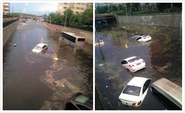 mưa đá, Trung Quốc, ô tô