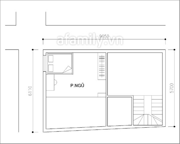 Thiết kế hợp lý nhà hai mặt ngõ 54 mét vuông