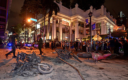 Thái Lan, nổ bom, Bangkok, biểu tình