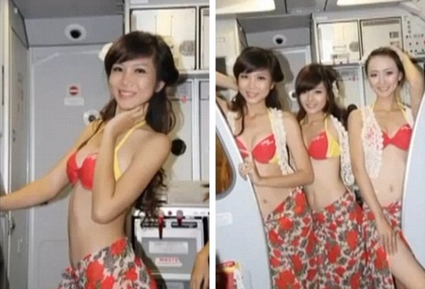 Vụ diễn bikini trên máy bay lên báo nước ngoài 