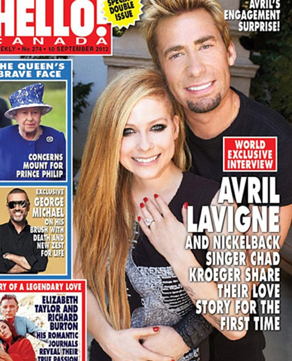 Nhẫn cầu hôn của Avril là kim cương 14 cara 