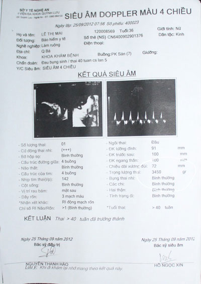 Thai nhi chết ngạt v&igrave; si&ecirc;u &acirc;m sai c&acirc;n nặng?