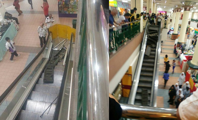Malaysia: Thang cuốn trong trung tâm thương mại nổ tung, khách hàng hoảng sợ bỏ chạy - Ảnh 3.
