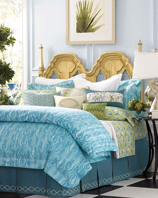 Phòng ngủ lý tưởng với sắc xanh