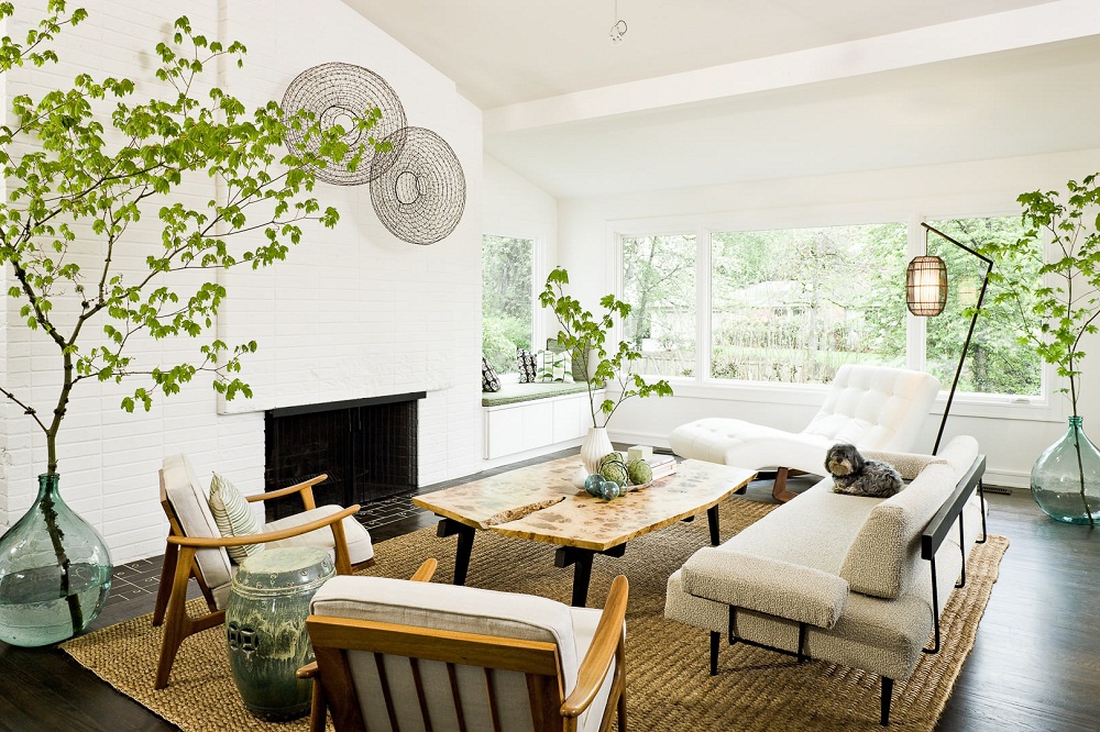 Trang trí phòng khách với cây xanh - tràn ngập sức sống V-Home