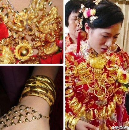 Cô dâu đeo 5kg vàng trong lễ cưới  2