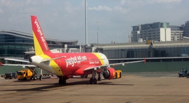Một m&aacute;y bay của Vietjet. Ảnh minh họa.