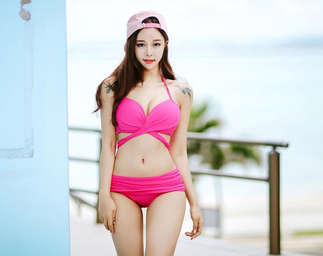 Hot girl dep nhat xu Han khoe than hinh tuyet my voi bikini