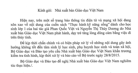 Phụ huynh, Bộ GD-ĐT, Nhà Xuất bản, sách