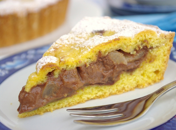 Ngọt mát món tart chocolate lê