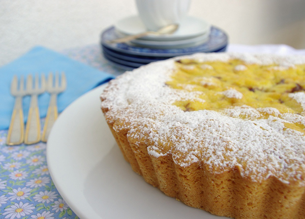 Ngọt mát món tart chocolate lê