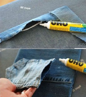 Tái chế quần jeans thành bọc sổ đáng yêu