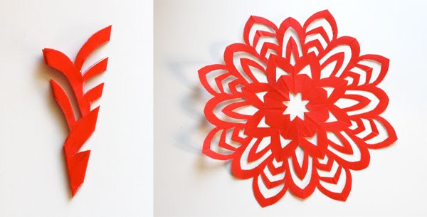 Cắt hoa trang trí theo nghệ thuật kirigami Nhật Bản