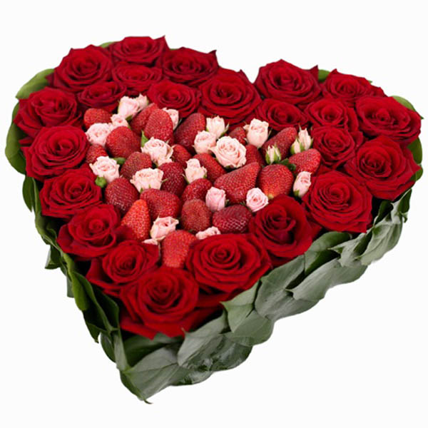 Cắm hoa hình trái tim lãng mạn tặng nửa kia!