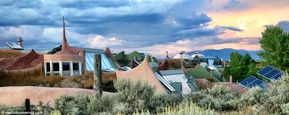 Designer Michael Reynolds, 69, began experimenting building houses out of recycled material back in early 1970s