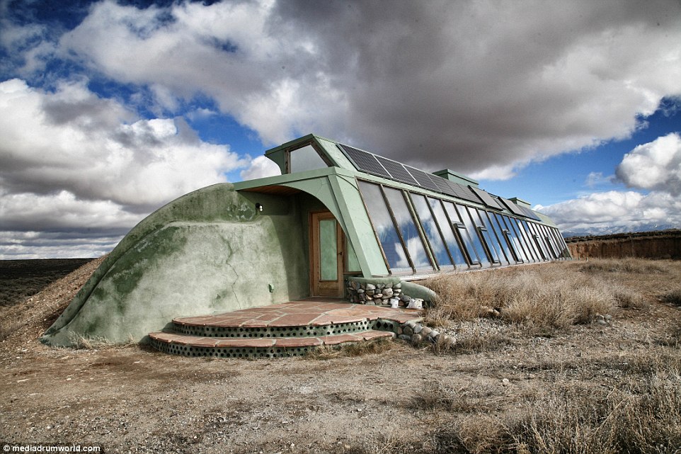 The houses all feature large banks of solar panels which will provide power and heat water for the shower