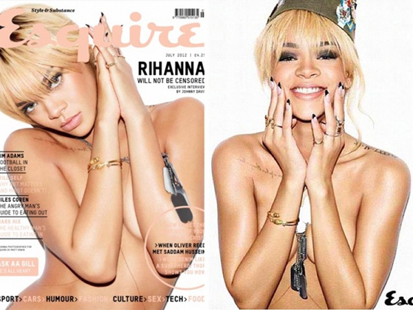 Rihanna gây sốc với bìa album bán nude