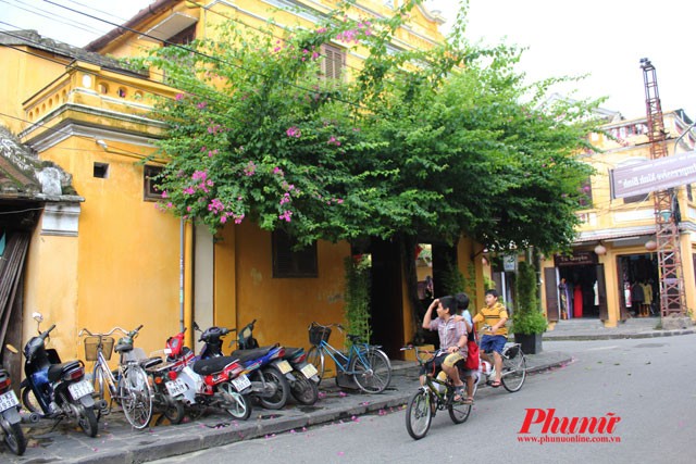 Đến cuối đường, thong thả đạp qua chiếc cầu lớn nối đôi bờ phố cổ và tận hưởng làn gió mát lành từ sông Hoài. Khi cảm thấy mỏi chân, ghé vào gánh chè ven đường nghỉ ngơi và thưởng thức ly chè mát lành, ngọt lịm.