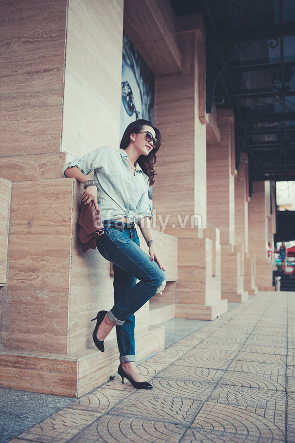 Đẹp năng động với chất liệu denim