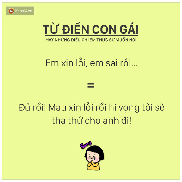 Từ điển con gái: Những điều bạn nghĩ 