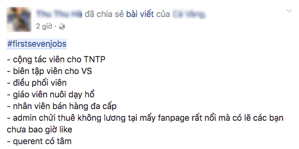 Kể về 7 công việc đầu tiên trong đời - Thử thách sắp sửa gây bão cộng đồng mạng! - Ảnh 10.