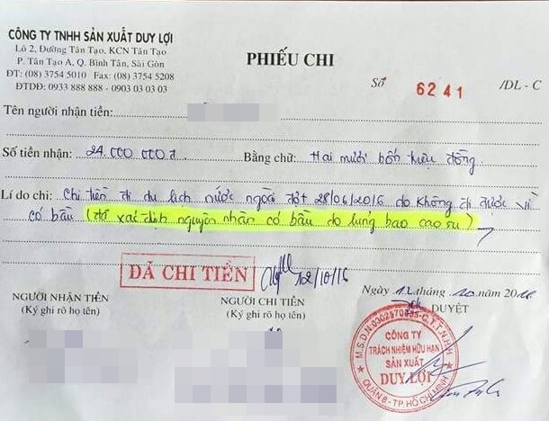 Giám đốc ra thông báo hoàn tiền du lịch cho nhân viên có bầu do lủng bao cao su - Ảnh 2.