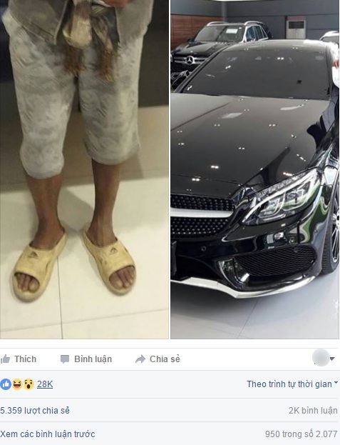 Người đàn ông đi dép lê đi mua xe Mercedes và cái kết bất ngờ - Ảnh 1. Người đàn ông đi dép lê đi mua xe Mercedes và cái kết bất ngờ - Ảnh 1.
