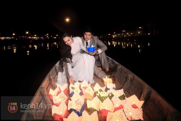 Ảnh cưới trên sông lãng mạn của Nhật Kim Anh 2