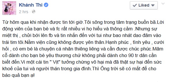 Khánh Thi bức xúc với dư luận Khánh Thi bức xúc với dư luận