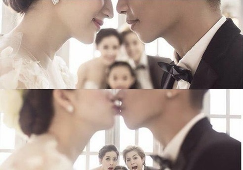 Chồng của Khánh Thi - Phan Hiển hôn nhau