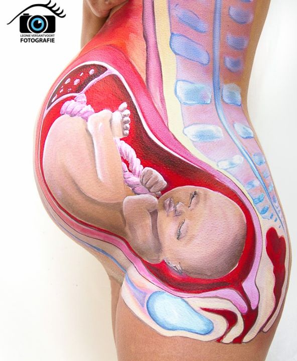 Tuyệt tác bodypainting khiến bạn hiểu hơn về cơ thể phụ nữ mang thai 1