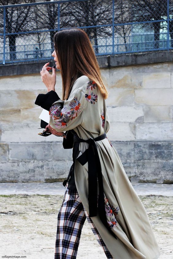 áo kimono dáng dài