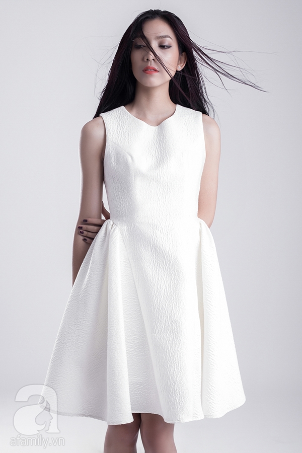 Phong cách thời trang tinh tế cùng váy đầm liền thân màu trắng đẹp  Thời  Trang NEVA  Luôn Đón Đầu Xu Hướng