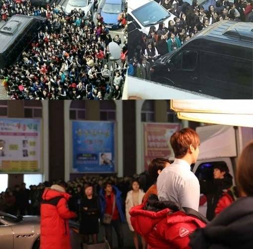 Hàng trăm fan mong ngóng ngắm Lee Min Ho ở phim trường 1