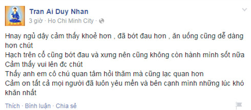 Người mẫu Duy Nhân gặp khó khăn khi chiến đấu với bệnh ung thư vòm họng 5